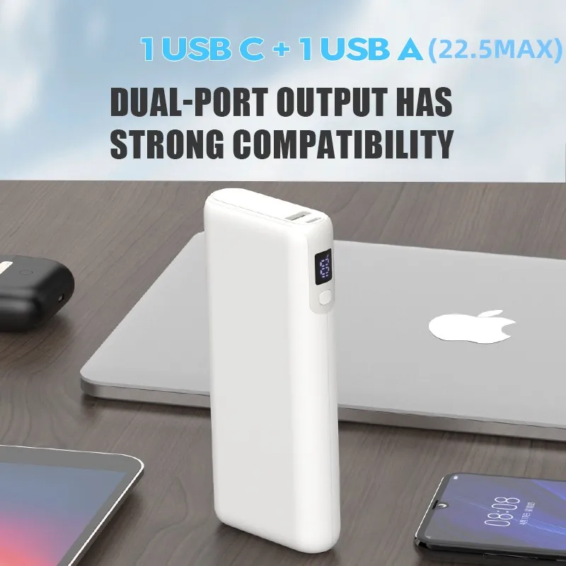 19200mAh Power Bank PD65W Super Fast Charging USB C Portable Charger for iPhone 15 14 Samsung Xiaomi Powerbank External Battery