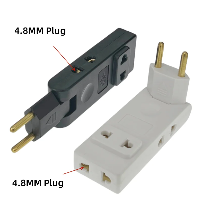 벽 콘센트 익스텐션 EU 전기 소켓 플러그 어댑터, 캐나다 멕시코 여행용 어댑터, 휴대용 전력 변환기, 4 in 1, 180 도 
