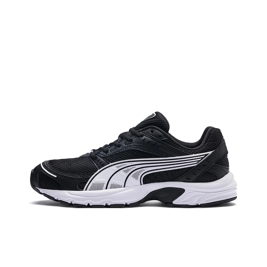 PUMA Axis Vintage Mesh, Textile, Synthetic Leather Breathable Low top Running Shoes Unisex Black Silver 368465-03
