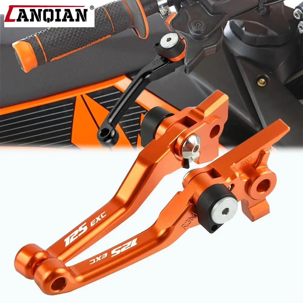 Motorcycle Accessories CNC Aluminum Dirt Bike Handle Folding Brake Clutch Lever For 125EXC 125 EXC 2004 2005 2006 2007 2008