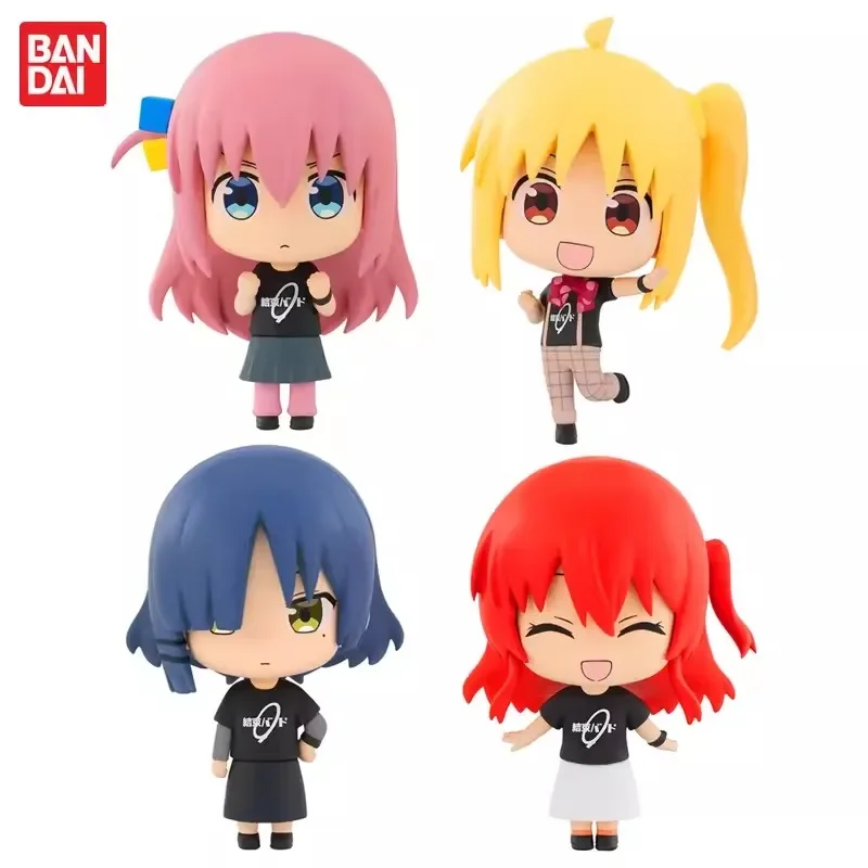 

Bandai Genuine 4Pcs Gashapon Capsule Figure Collection Ijichi Nijika Bocchi the rock Anime Figure Toys For Kids Gift Model