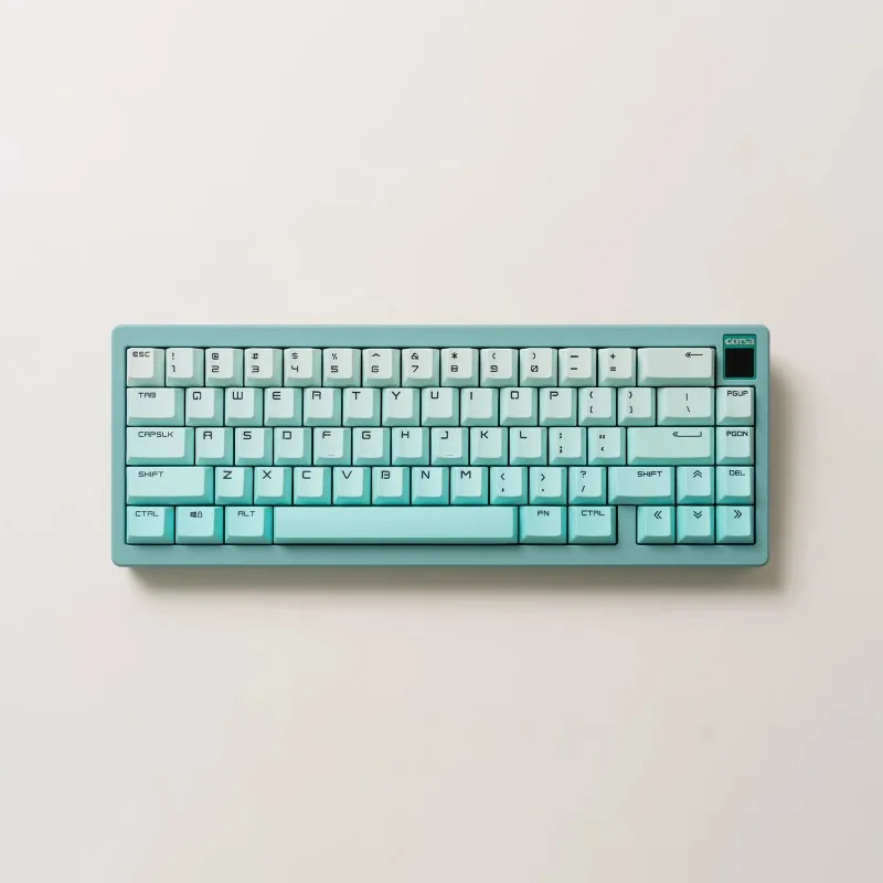 KCPMASTER Mint Keycaps Custom PBT Engraved Original Factory Heat Sublimation Summer Blue Cool Simple Mechanical Keyboard Keycaps