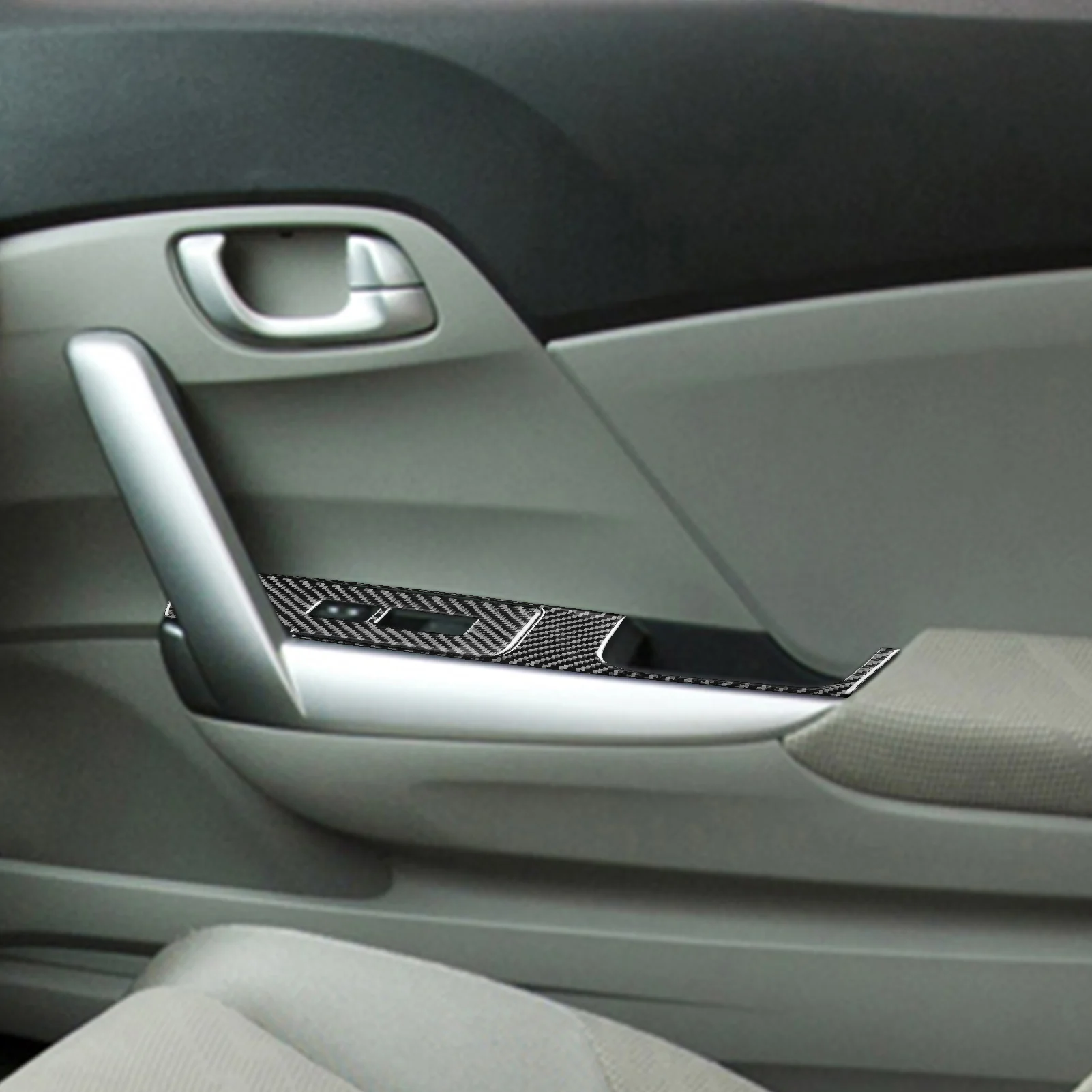 

Для Honda Civic 9 Coupe/седан 2013-2015 автомобильные аксессуары из углеродного волокна, подъемная покраска двери, внутренняя крышка, наклейка