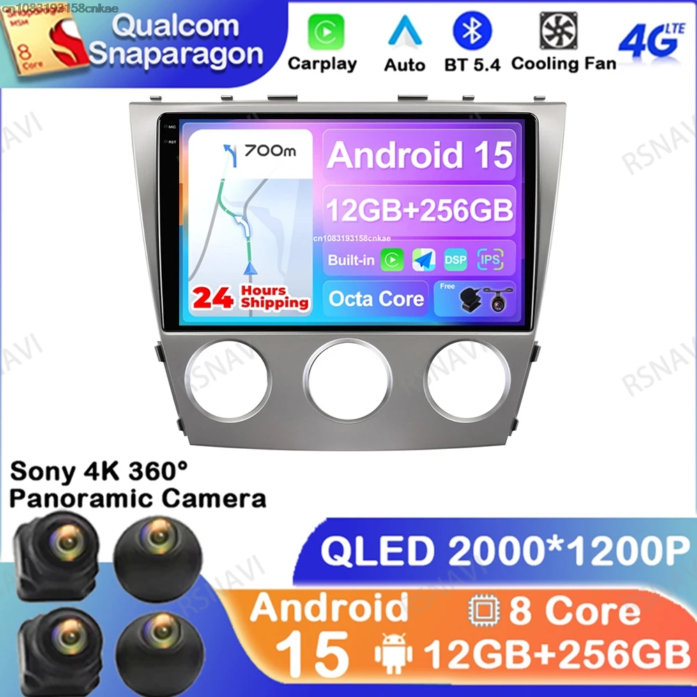 

Android 15 For Toyota Camry 40 2007-2011 Stereo Car Radio BT Navigation DSP 5G WIFI DVD Wireless Carplay Auto QLED 4G LTE GPS