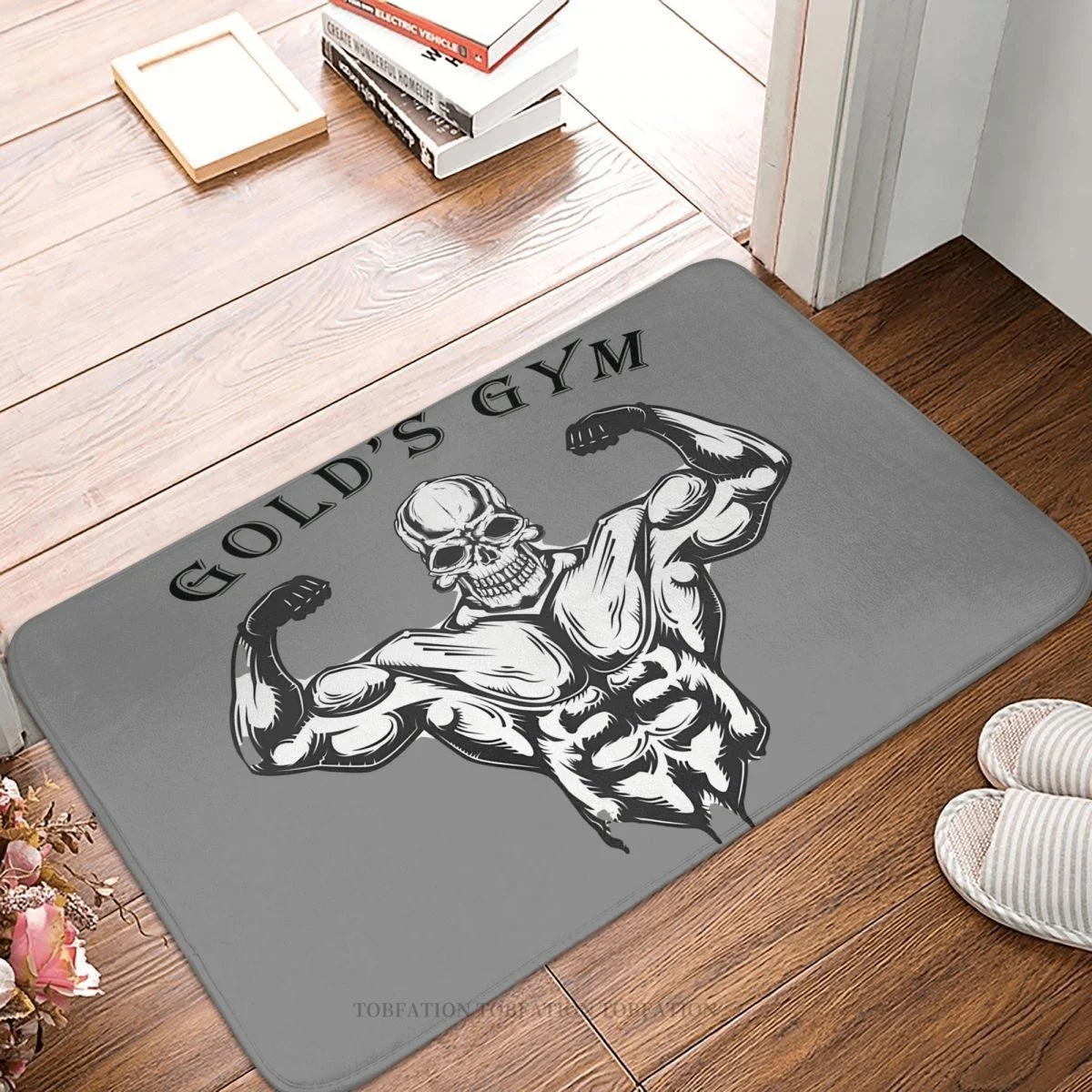 Bodybuilding Fitness Bath Mat Golds Gym Doormat Flannel Carpet Entrance Door Rug Home Decor