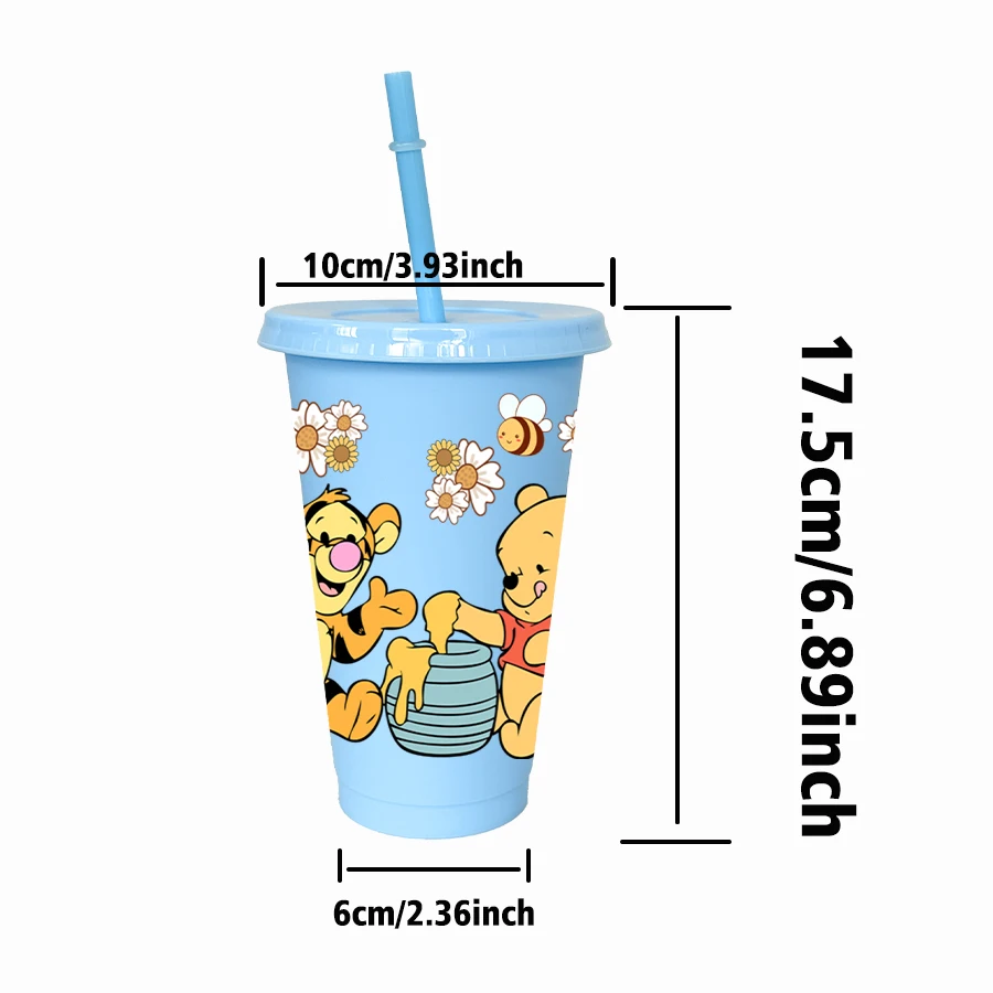 12 pz/pacco Disney, Winnie The Pooh, Bee 26 once Bicchiere di plastica colorato Festa di compleanno Utensili per bere Succo di caffè Tazza