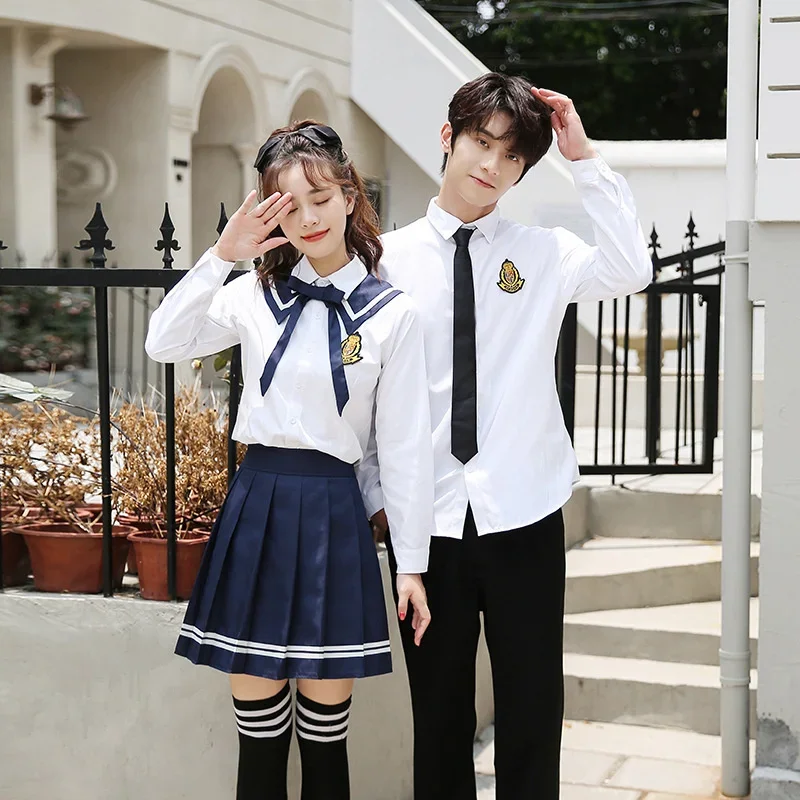  Academy style high skirt school students, junior high school students, school uniforms for spring sports, class uniforms,