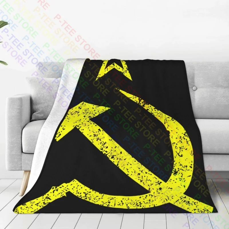 Cccp Logo Soviet Union Hammer Communism Russia Socialism Blanket Classic Bedspread Machine Washable