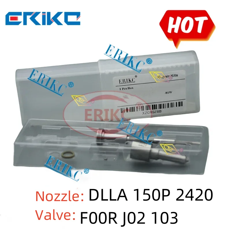 

DLLA150P2420 + F00RJ02103 комплект для ремонта инжектора сопло DLLA 150P 2420 клапан F00R J02 103 Для инжектора 0445120372