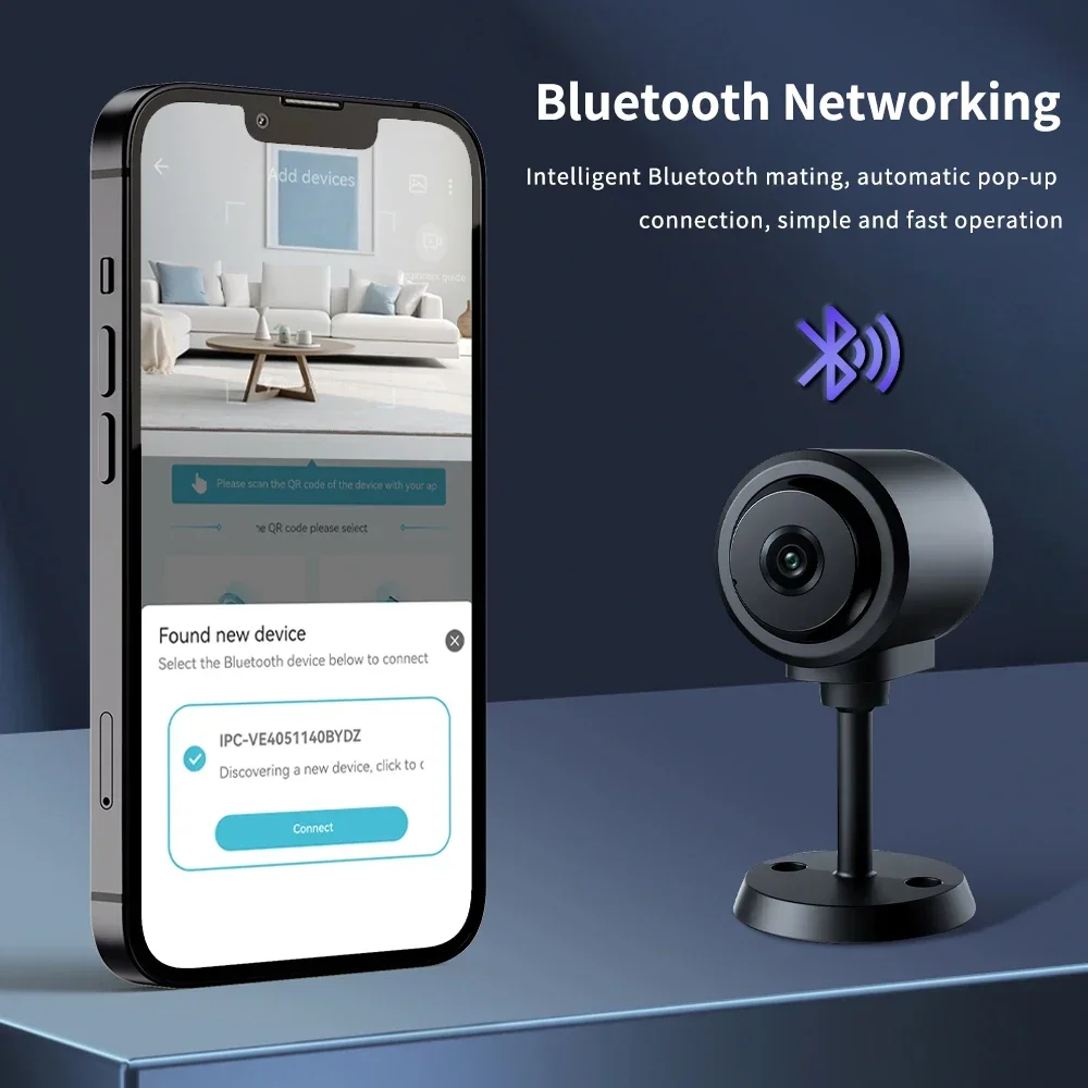 كاميرا C1 130 °   رؤية واسعة الزاوية مدمجة في البطارية تدعم اتصالات WiFi Bluetooth مع إنذار كشف والتخزين السحابي