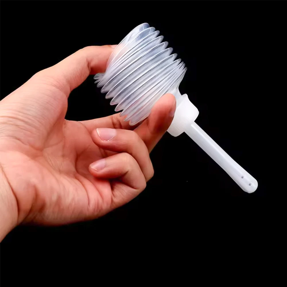10PCS Transprent Disposable 200ML Vaginal Anal Douche 8Holes Retractable Cleaning Vaginal Wash Anal Douche Female Health Care