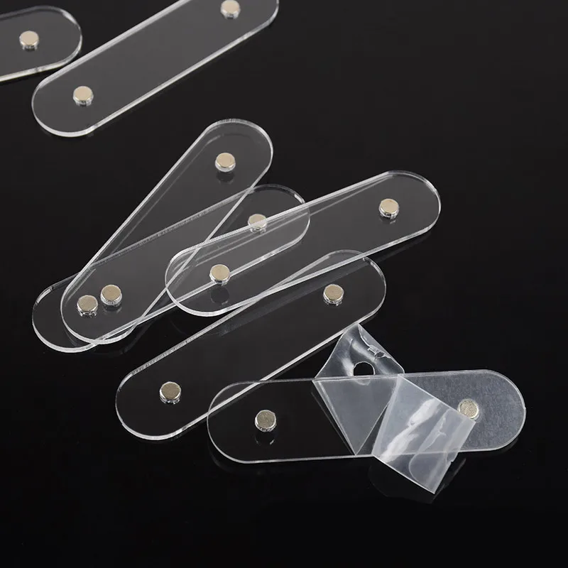 50/100/200pcs False Nail Tips Display Stand With Magnet Clear Practice Acrylic Gel Polish Holder Strip Manicure Showing Tool view 5