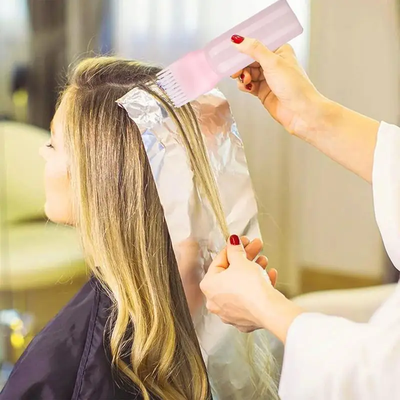 Botella dispensadora de aceite para el cabello, aplicador de Peine de raíz, masajeador de cuero cabelludo reutilizable, cepillo de champú, herramienta de tinte para el cabello