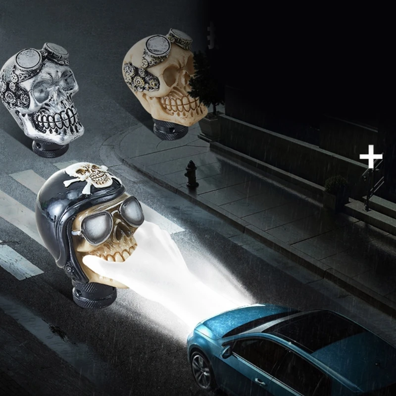 Car Interior Skull Gear Shifts Knob for Manual Transmission Eye Catching Skull Manual Shifts Knob Auto Gear Lever