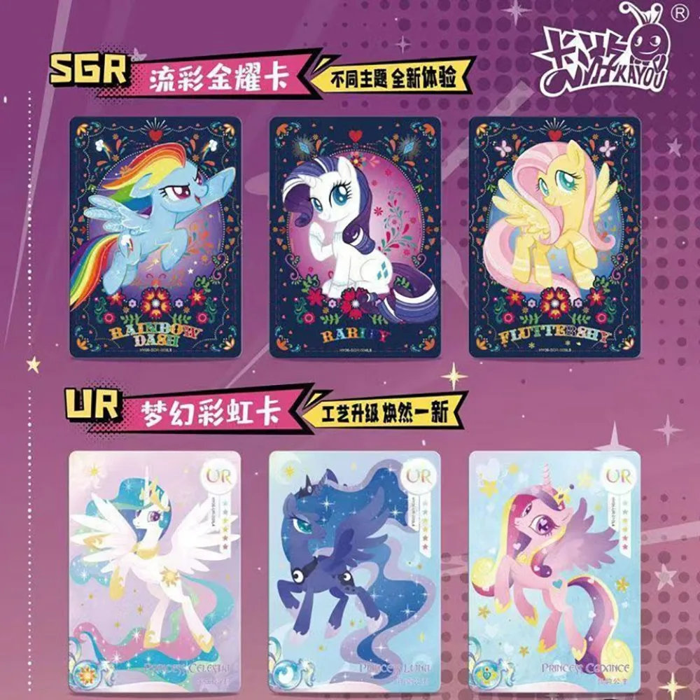 Genuine KAYOU My Little Pony Cards Anime Protagonist Twilight Sparkle Applejack Comic Adventure World Story Cards Kid Love Gift