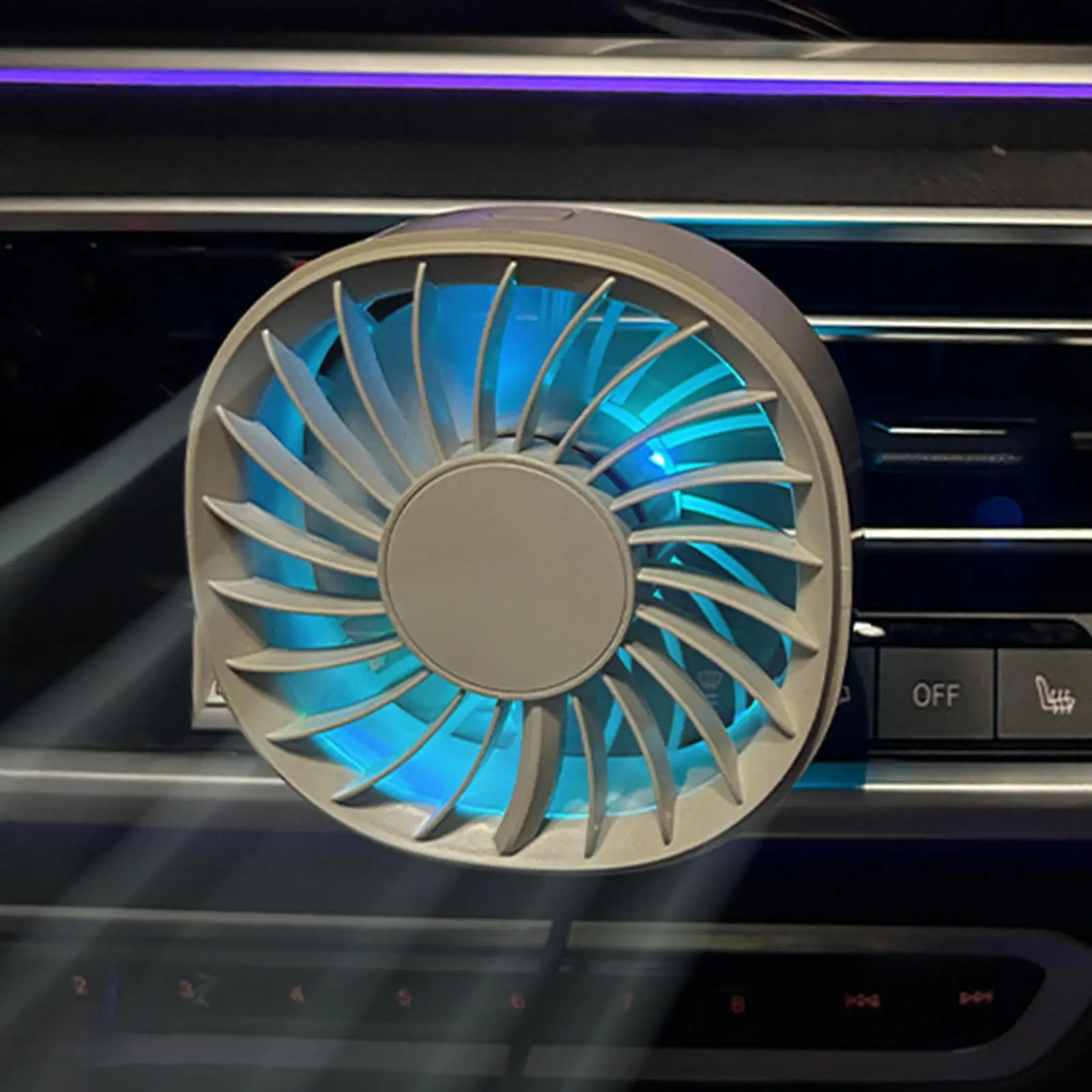 مروحة صغيرة محمولة 3 سرعات قابلة للتعديل رياح قوية، مروحة سيارة لمشبك تنفيس على جهاز دائرة هواء أوتوماتيكية قوية لجهاز سيدان شاحنة SUV