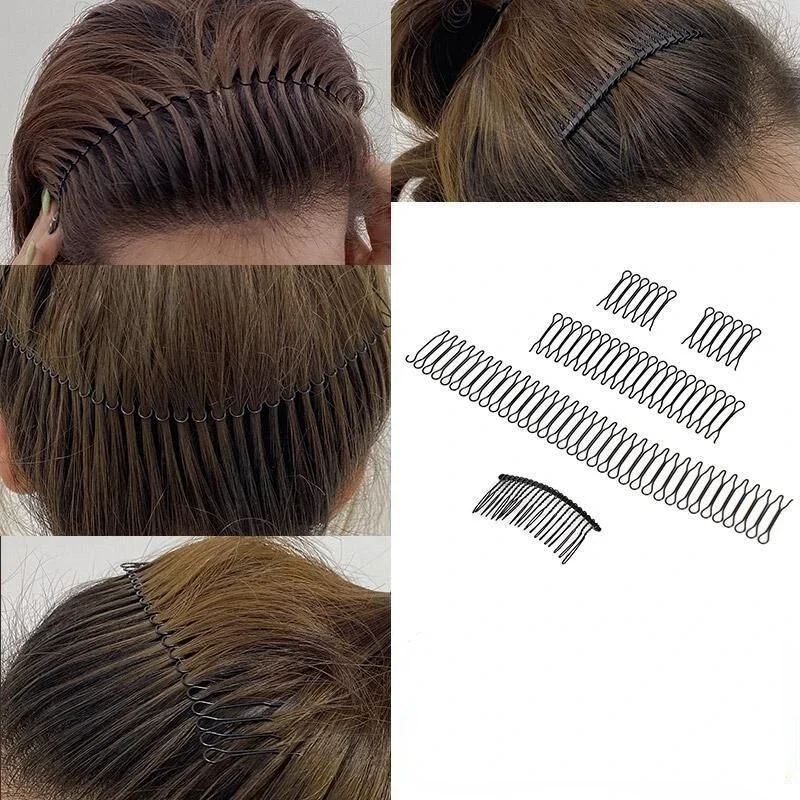 Invisible Seamless Broken Hair Hairpin Adult Tiara Tools Roll Curve Needle Bangs Insert Comb Professional Styling Accessories