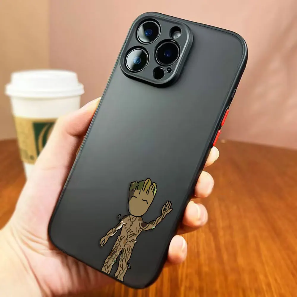 

Marvel SpiderMan Groot Matte Phone Case For VIVO Y15S Y16 Y17 Y19S Y21 Y22S Y27 Y35 Y36 Y39 Y50 Y51 Y72 Y75 Y77 Y78 Y100 Case