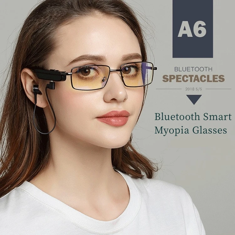 

Portable Wireless Headphone Stereo Headset Bluetooth Myopia Glasses Earphone with Mic for Phone Smart Glasses Music