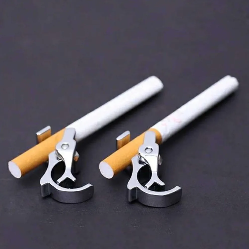 Durable Gold Plated Alloy Off Smoking Clip On Hand Rack Cigarette Holder Adjustable Ring smoking Accessories Smoker's Gift