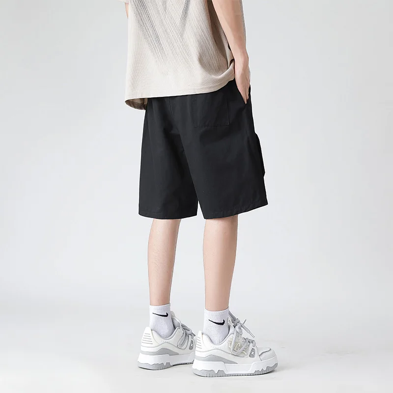 New Fashionable And Versatile Summer Youth Elastic Waist Casual Shorts For Men Outdoor Sports Popular Loose 5-Point Trousers