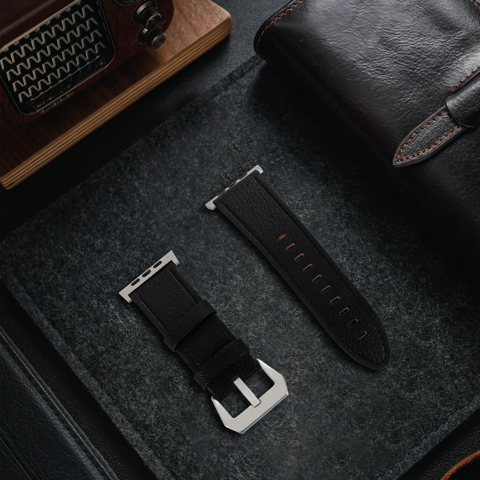 الترا واسعة حلقة جلدية Correa ل سوار ساعة يد آبل سلسلة 11/10/9/8/7/6/5/4 38 مللي متر 40 مللي متر 41 مللي متر 42 مللي متر 44 مللي متر 45 مللي متر 46 مللي متر 49 مللي متر حزام