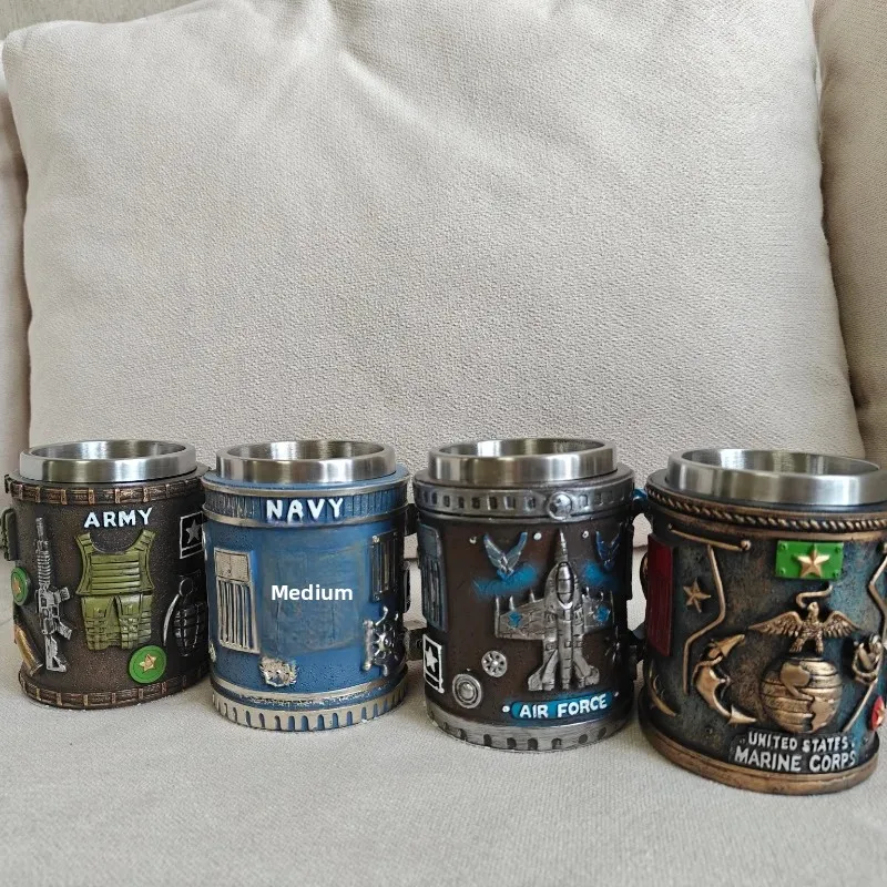 

Design Mug for Coffee Lovers New Military Theme 3D Resin Coffee Mug Cross-Border Home Goods Ceramic Material Unique