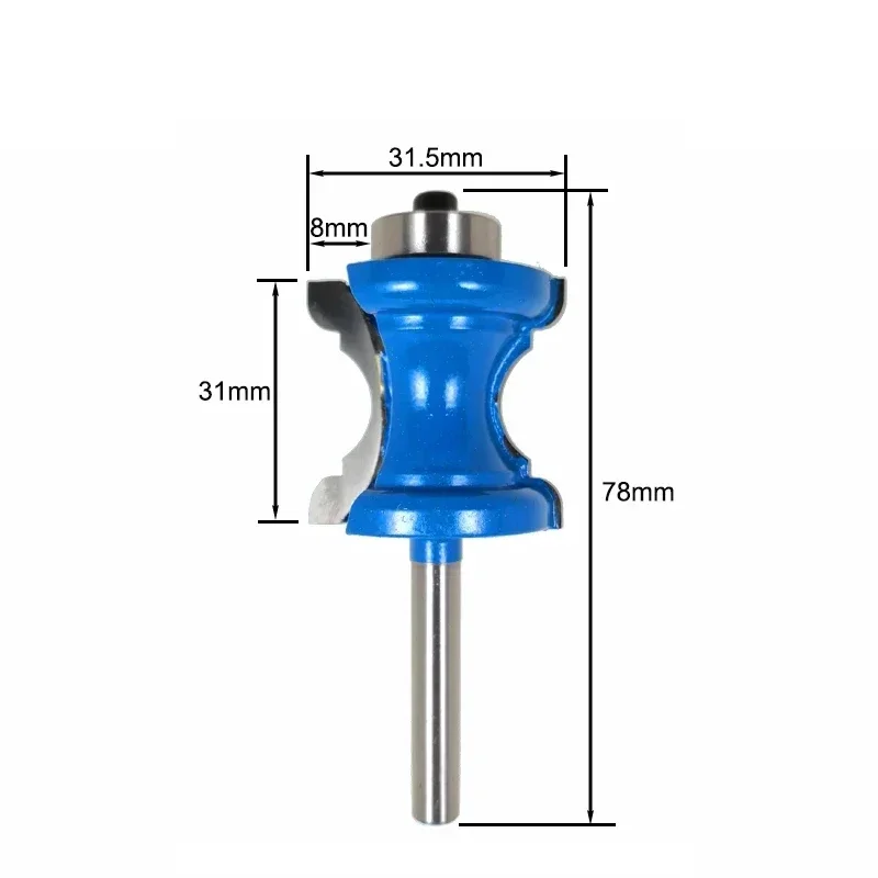 1PC 1/4 Concave Radius Milling Cutters Convex Column Line knife Molding Router Bit Wood Woodworking