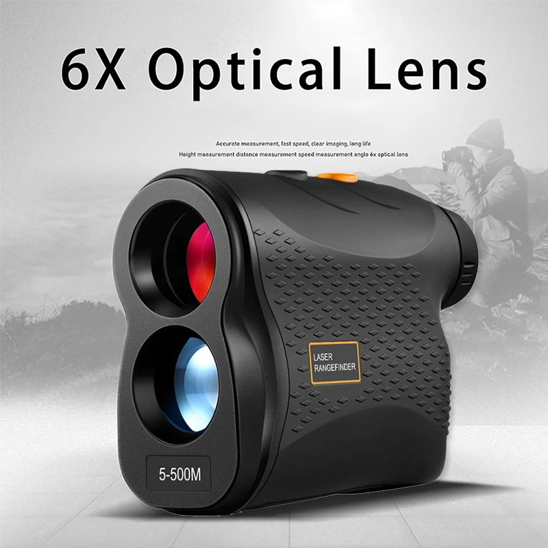 

Golf Laser Rangefinder 5-500M Measurement Range 6X Zoom Golf Laser Telescope Rangefinder with Slope and Flag Pin Lock Vibration