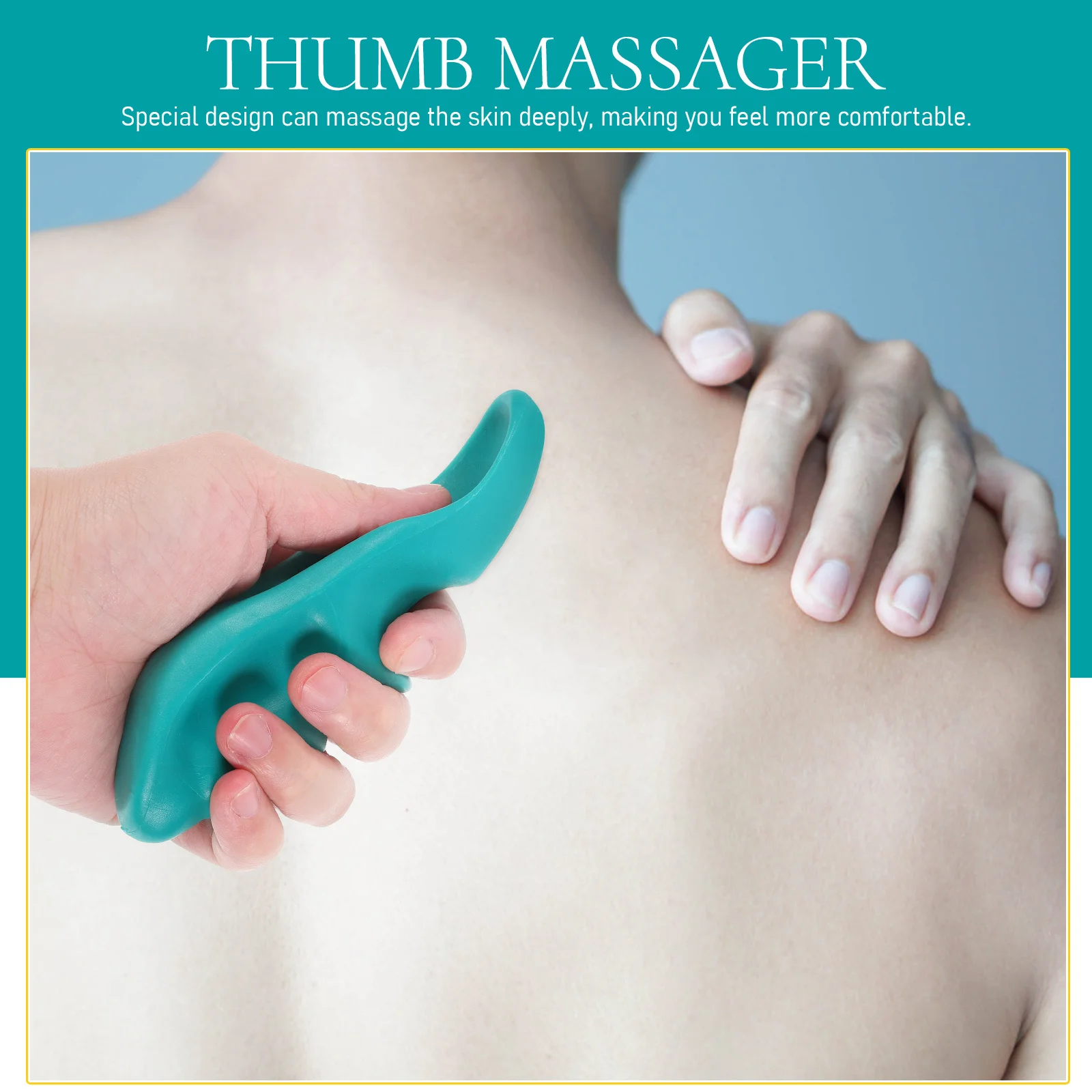 

Эргономичный массажер для большого пальца для облегчения глубоких тканей, инструмент для массажа акупунктурных точек для шеи, спины, плеч, ног, компактное многоразовое тело