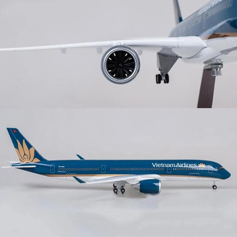 Avion Airbus A350 Dreamliner Vietnam Airlines, échelle 1/142, modèle d'avion de 47CM, jouets en résine, décoration de la maison, lumière de travail
