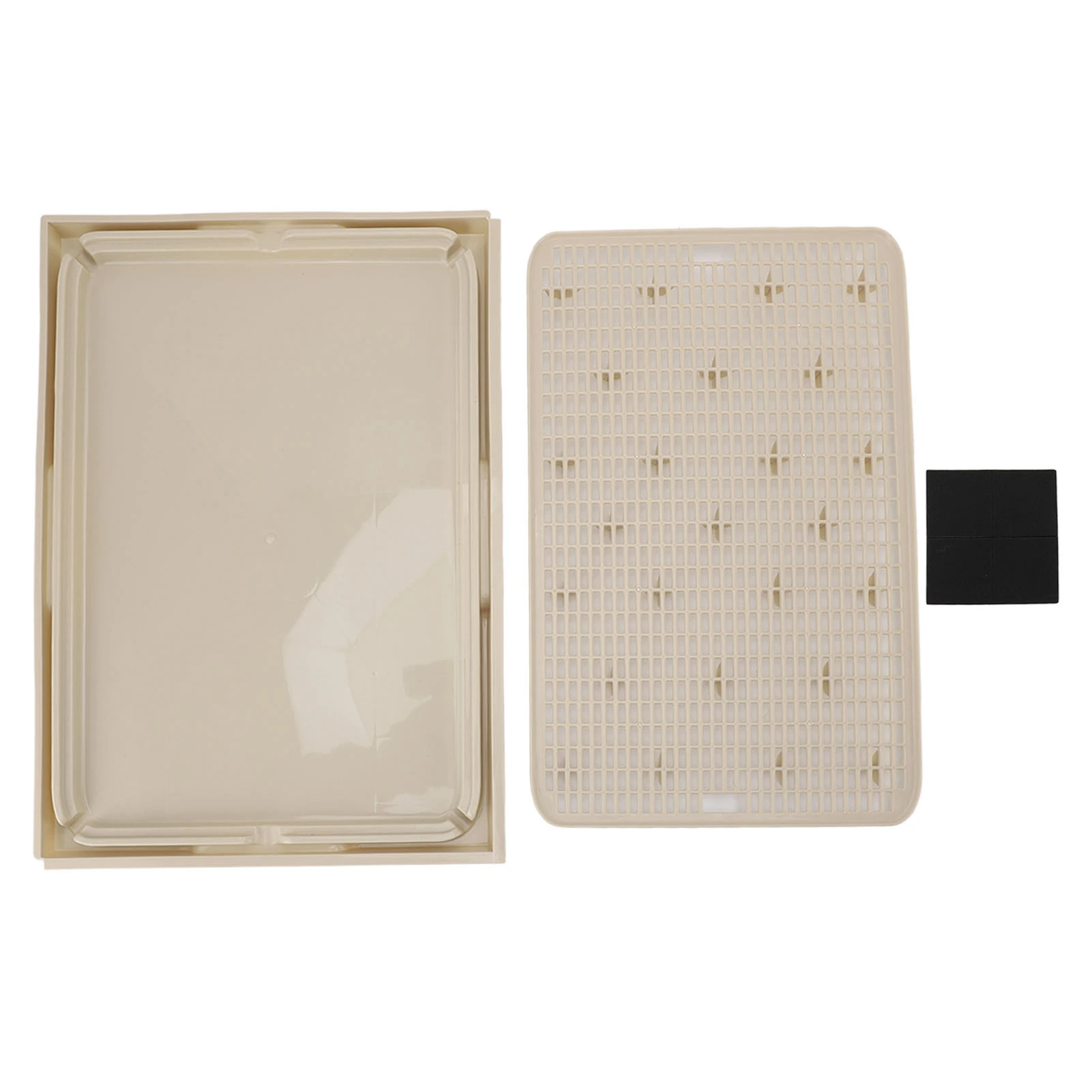 Kattenbak Mat 41x28x2cm Ruime Plastic Dubbellaags Wasbare Kattenbakvanger Mat met Anti Slip bodem Dierbenodigdheden