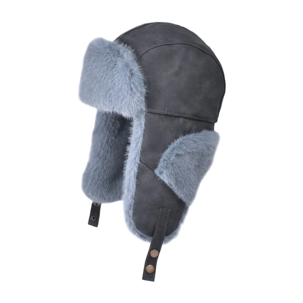 

Fashion Thickened Plush Ear Protection Hat cold-proof Windproof Ski Hat Fleece lining Soft Warm Hat Winter Outdoors