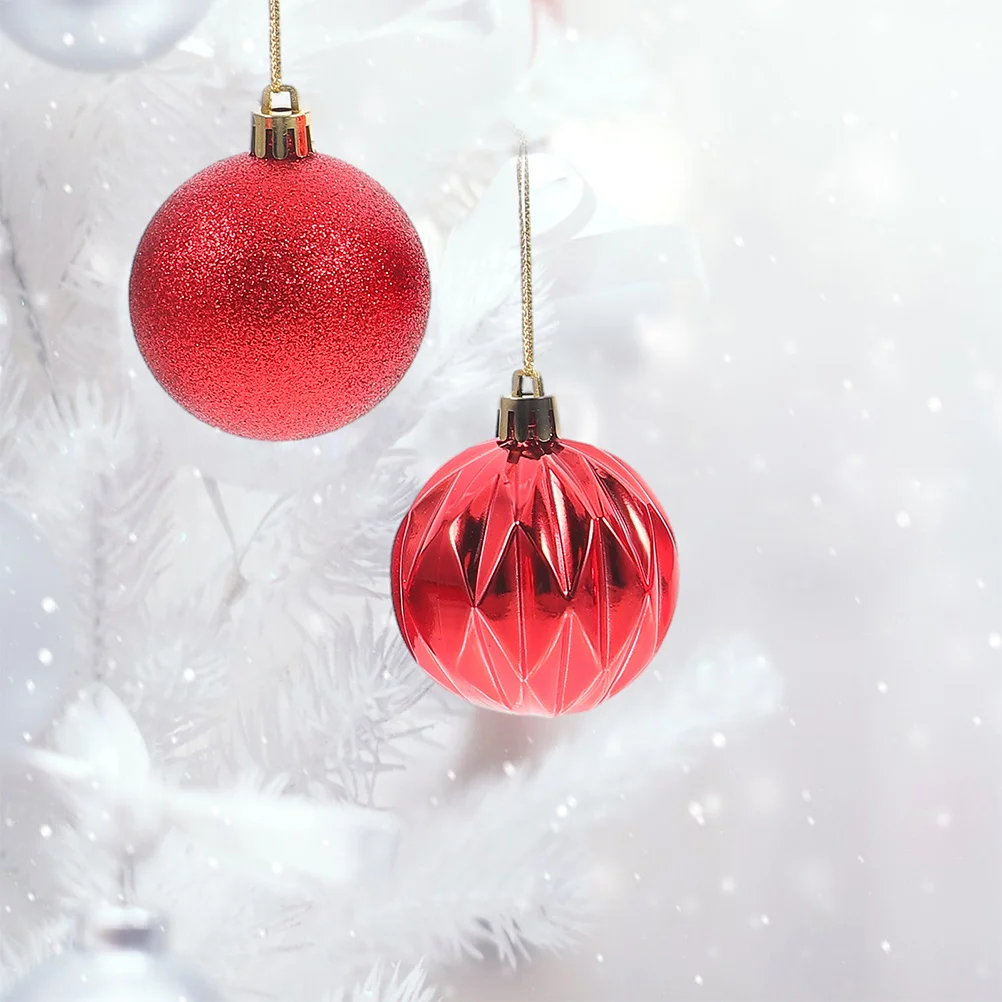 

1Set Small Christmas Hanging Ornaments Set Long-Lasting Decorative Balls for Theme Party Birthday New Year Holiday Home Xmas