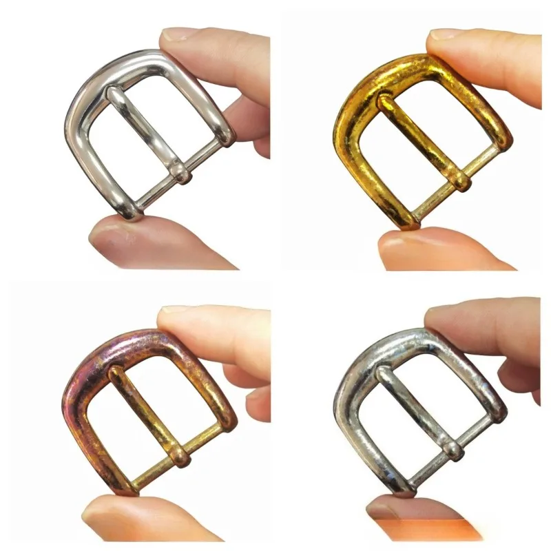 التيتانيوم النقي 25 مللي متر حزام رئيس دبوس مشبك تلميع غير قابل للصدأ الرجال والنساء هيبوالرجينيك تنوعا موضة مشبك حزام غير رسمي #6