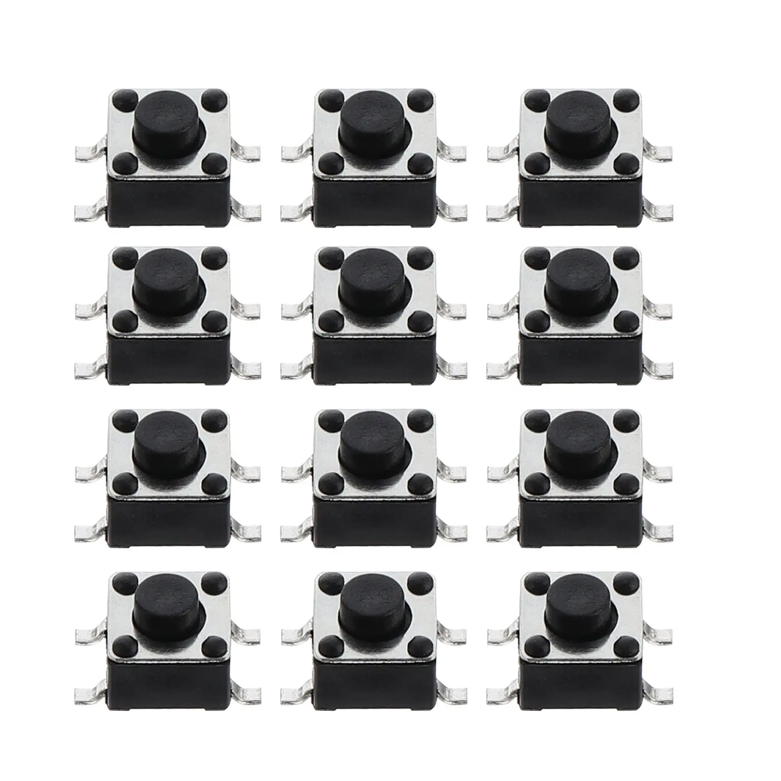 Assortiment de 100 interrupteurs tactiles à bouton-poussoir, micro-interrupteurs momentanés, structure solide, applications multiples, appareils électroménagers