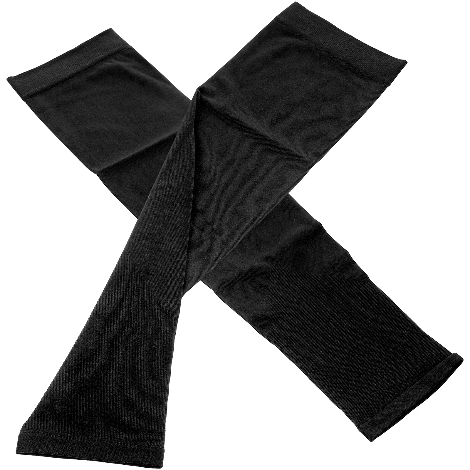 3 คู่แขนแขนป้องกันรังสียูวีสีดําตรงฤดูร้อนกลางแจ้งขี่จักรยานตกปลาวิ่งการดูดซึมเหงื่อการออกแบบยืดหยุ่น