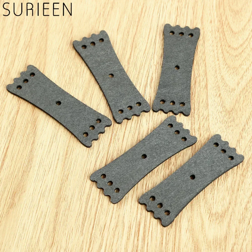 Hunting 5Pcs Microfiber Leather Slingshots Pouches 3-Hole Outdoor Shooting Bow Sling Shots Catapults Replacements 70mmX20mmX25mm