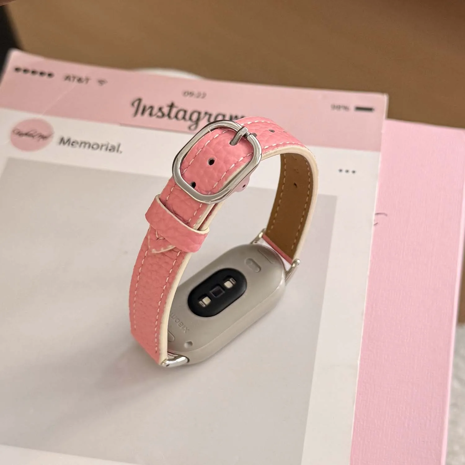 

Высокоэстетичный кожаный ремешок для Xiaomi Band 10 8/9 Pro, браслет премиум-класса с рисунком личи для Redmi Watch 4/5, универсальный 18/20/22