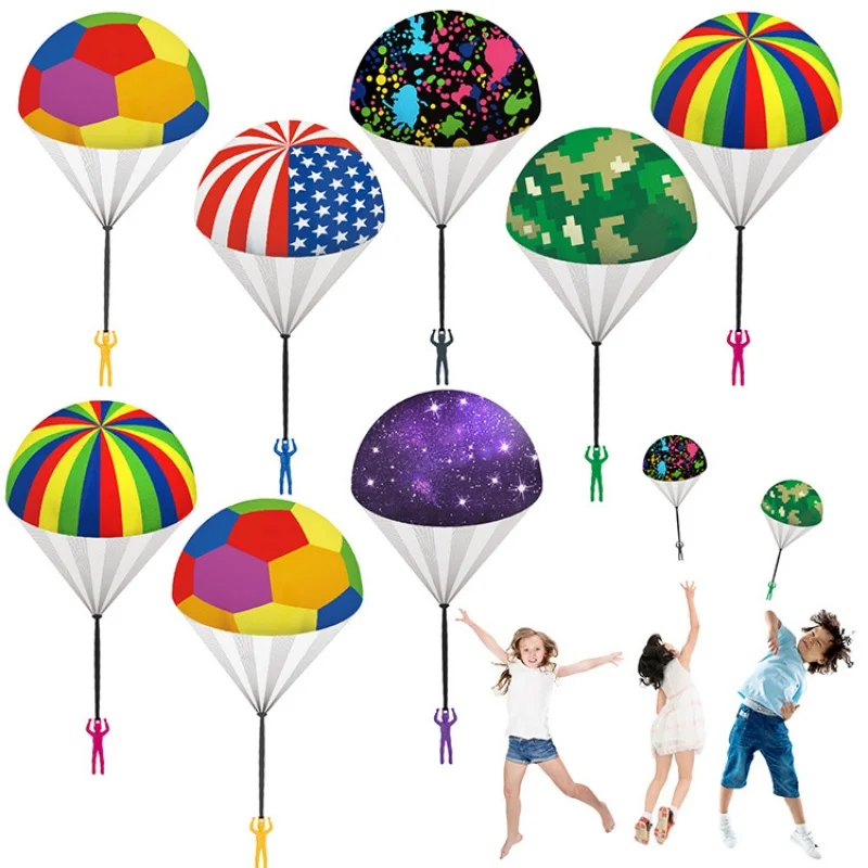 5pcs/lot Hand Throw Parachute Army Man Flying Toys for Kids Tangle Free Throwing Toy Parachute kids Outdoor Easter Toys