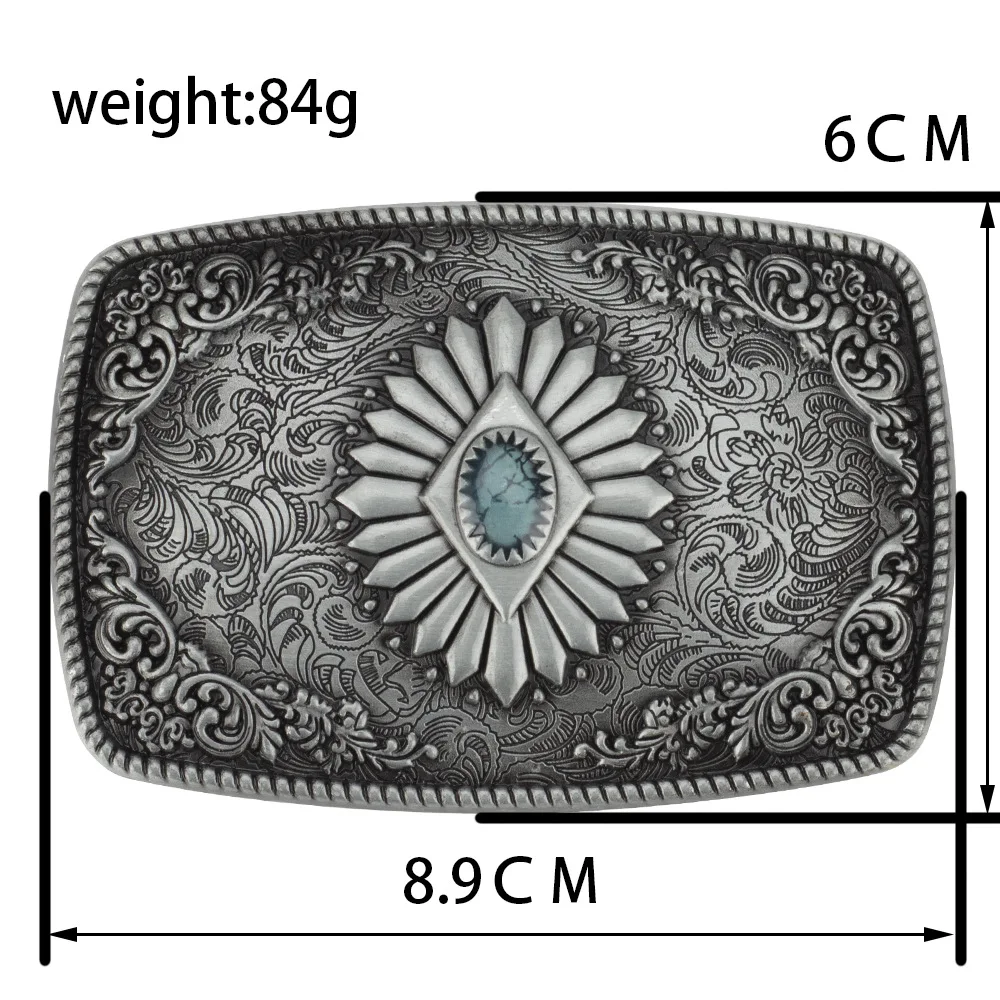 Retro Court Style Belt Buckle Printed Gems for Ancient Nobles