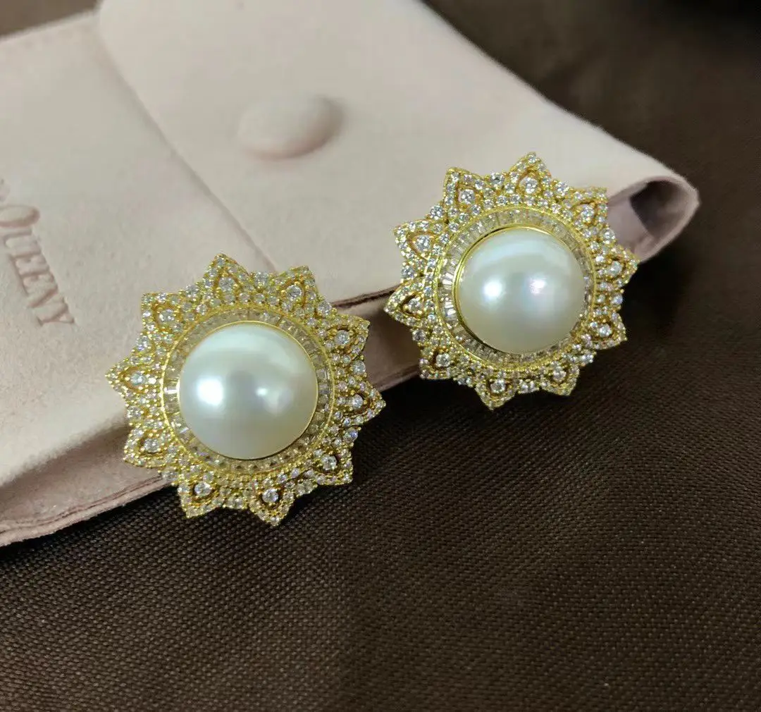 Wholesale S925 Sterling Silver Earrings Mount Findings Settings Base Mounting Parts Accessory for 10-11mm Pearls 5 pairs/lot