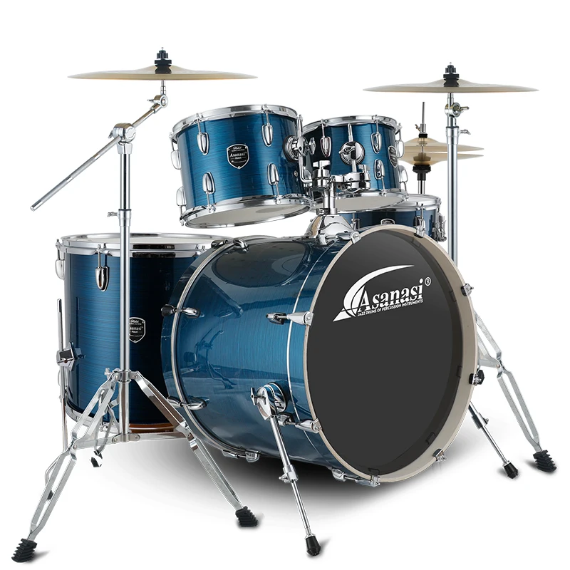 Whole Full Best Quality ODM/OEM Professional Asanasi Drum Set Drum Kits 5-pic Junior Drum Kits For Adults