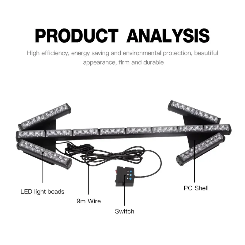 Auto Arrow Light 64LED Traffic Directional Light Warning Construction Road Flashing Light DC12-24V
