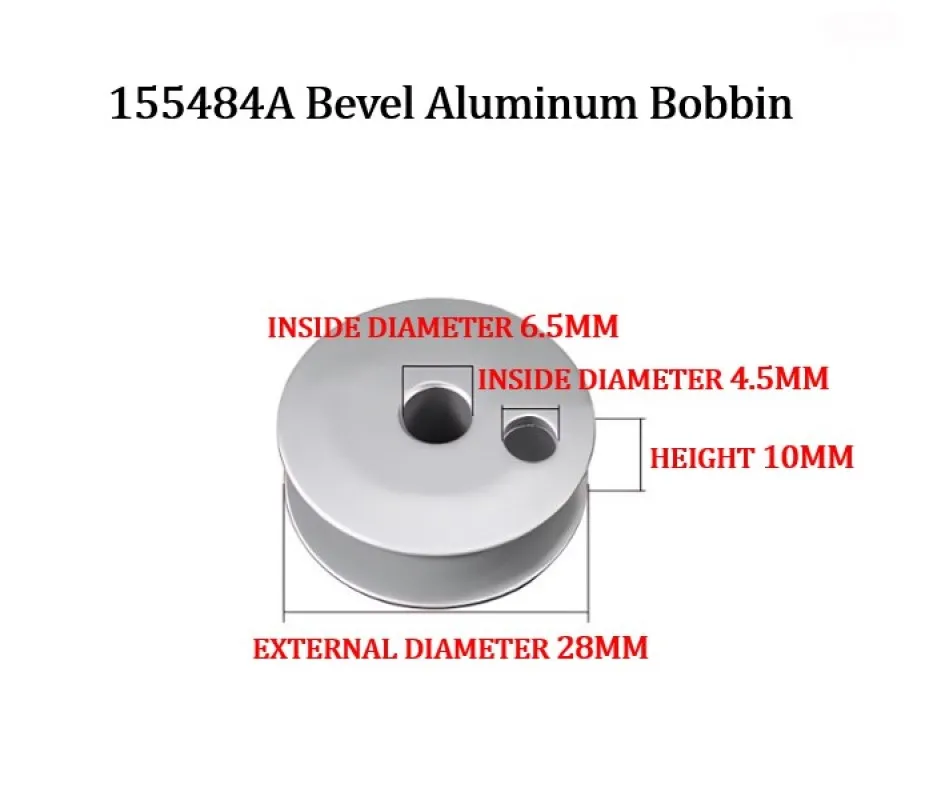 

100 шт. алюминиевая шпулька для швейной машины-держатель шпульки стандартного размера для домашних швейных машин