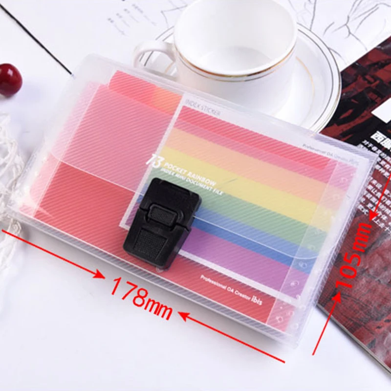 Expanding Files Folder Multi Layer A6 Rainbow Accordion File Organizer Index Expanding Document Folder Office Bill File Folder
