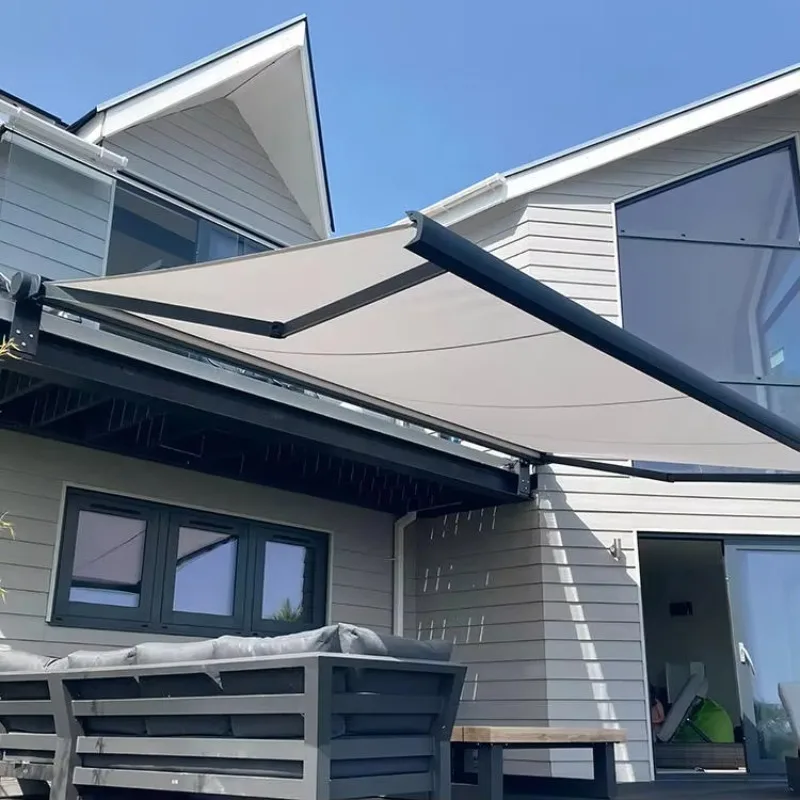 Motorized Remote Toldos Sunshade Rainproof Full Cassette Retractable Awning for Garden Building Outdoor