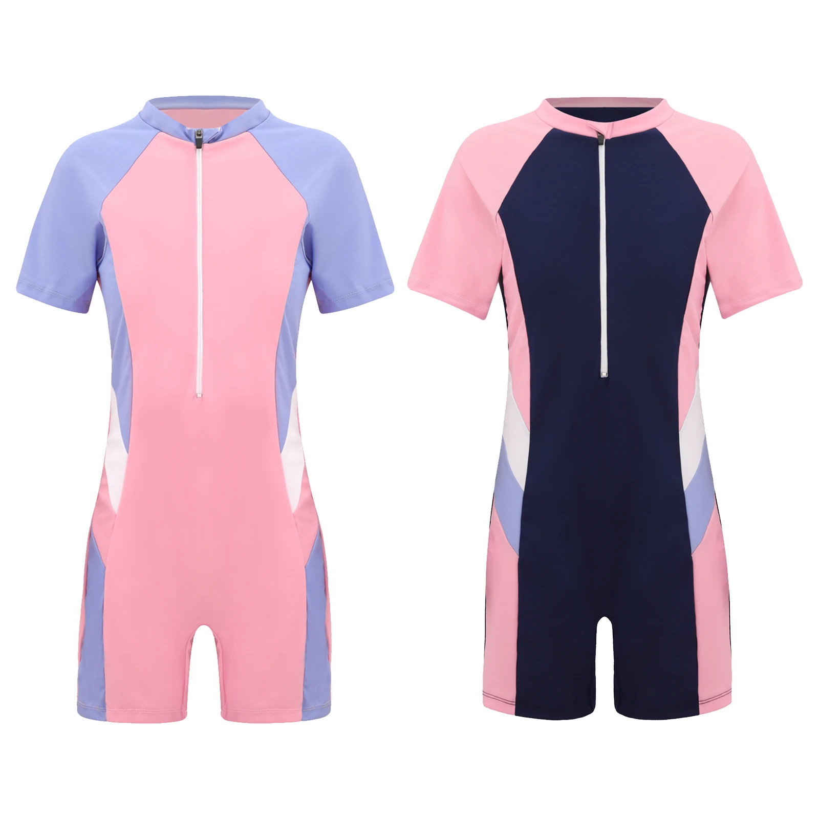 One Piece Swimsuit Swim Leotard Short Sleeve Padded Jumpsuit Surfing Bathing Suit Swimwear Pool Party Beach Surfing Rash Guard