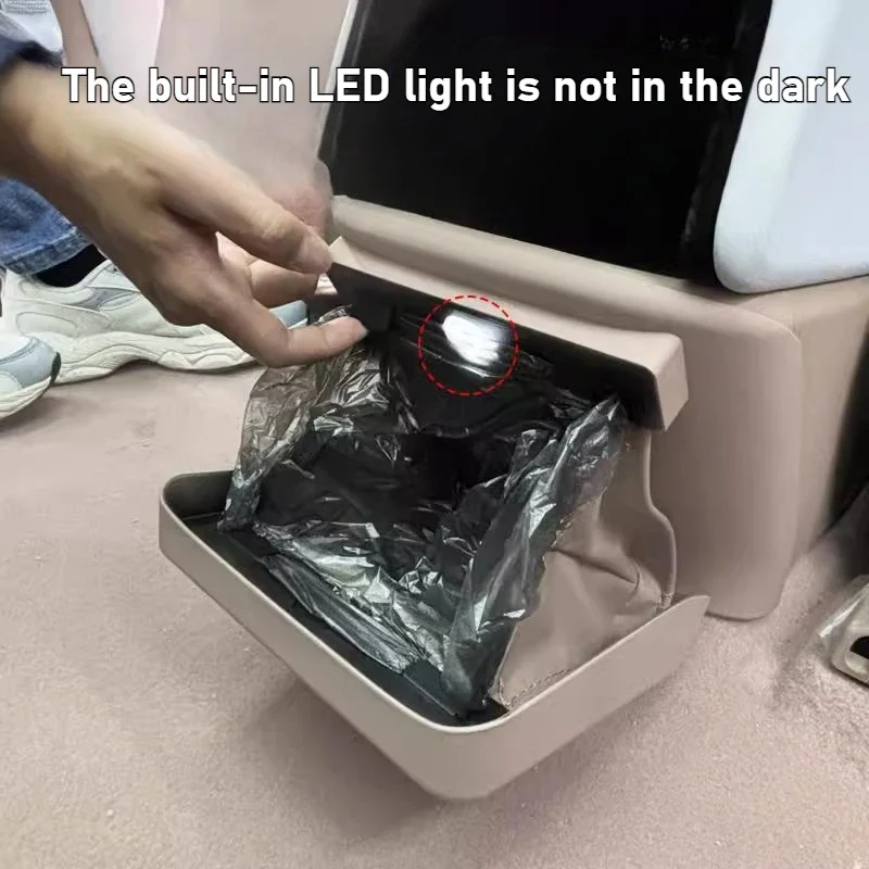 

For AVATR 07 2 in 1 Car Rear Row Anti-kick Pad Magnetic Switch Trash Can Anti-scratch Protective Cover Car Interior Accessories