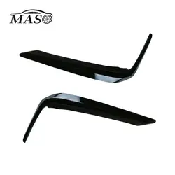 For BMW 5 Series G30 G38 M Sport 2018 2019 2020 Glossy Black Car Fog Lamp Cover Trim Eyelid Eyebrow Strips 51118070541